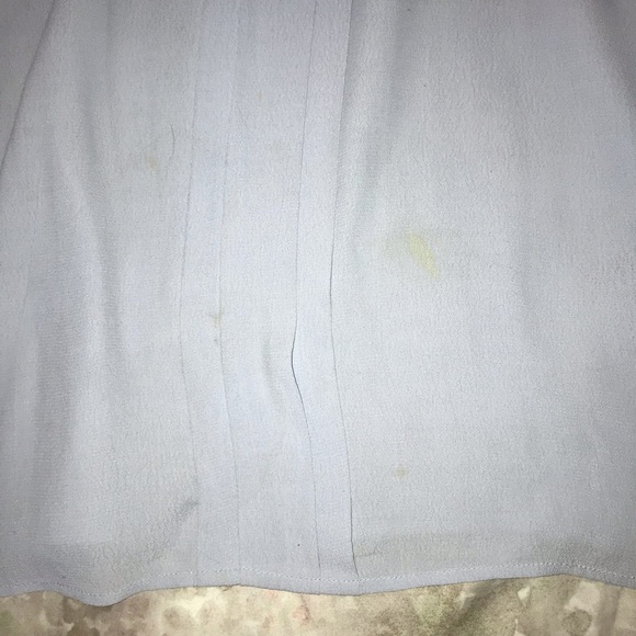 Baby blue ruffle crew neck blouse - Picture 3 of 5